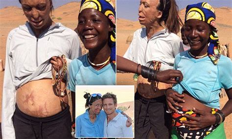 Turia Pitt Bonds With Pregnant Tribeswoman In Namibia Tribeswoman Beautiful Family Namibia