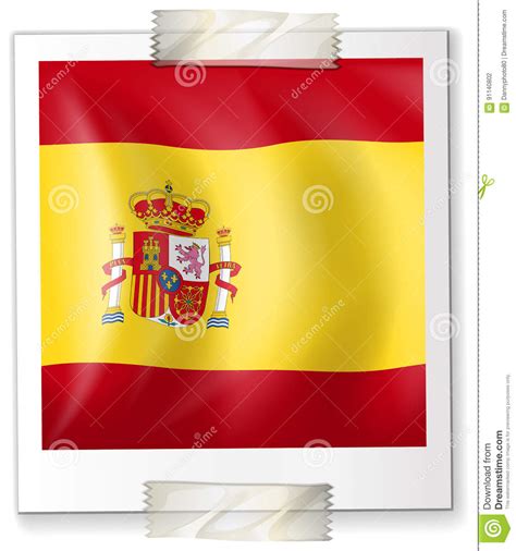 Popularne oferty i opinie użytkowników! Hiszpania Flaga Na Kwadratowym Papierze Ilustracja Wektor ...