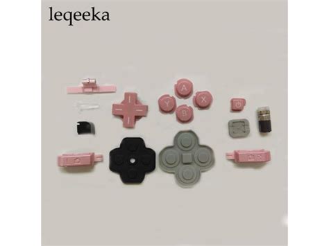 5sets Lot For Nintendo 3ds N3ds Barrel Hinge Axle With All Buttons And Silicone Lr Trigger Pink