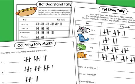 Tally Marks Worksheets K5 Learning Tally Chart Intera