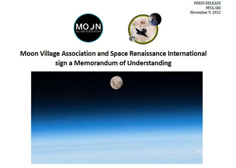 Moon Village Association And Space Renaissance International Sign A