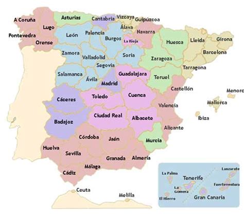 Comunidades Autónomas De España Provincias Y Capitales El Abuelo