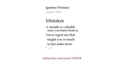 Mistakes Poems