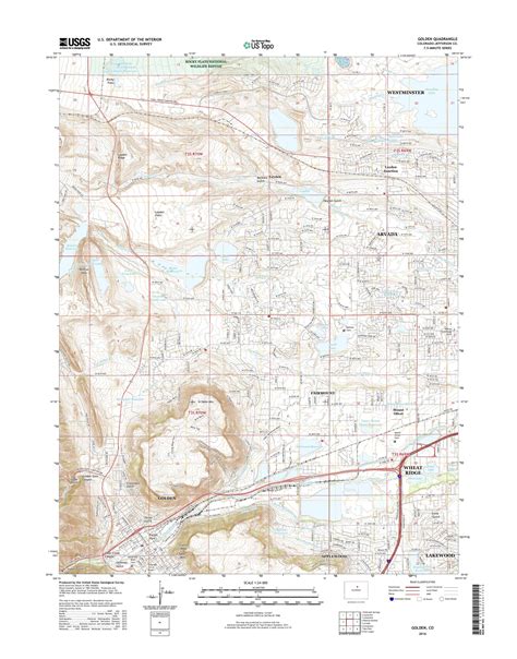 Mytopo Golden Colorado Usgs Quad Topo Map