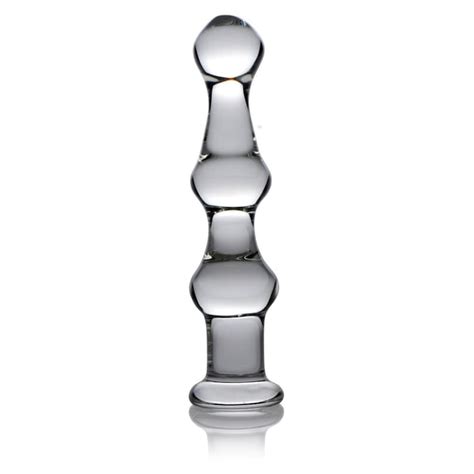 Large Glass Dildo With Three Bumps Huge Thick Glass Butt Plug Anal And