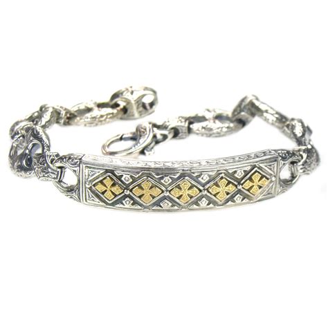 Classic Bracelet In Sterling Silver With 18k Gold Gerochristo Jewelry