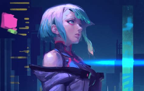 Wallpaper Girl Night The City Cyberpunk Edgerunners Lucyna