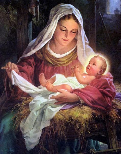 Mary And Baby Jesus Painting By Unknown Artist Pixels