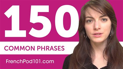 150 Most Common Phrases In French Youtube