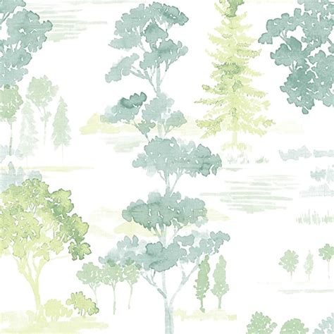 Norwall Fw36832 Forest Pre Pasted Wallpaper Green Spring Green Teal