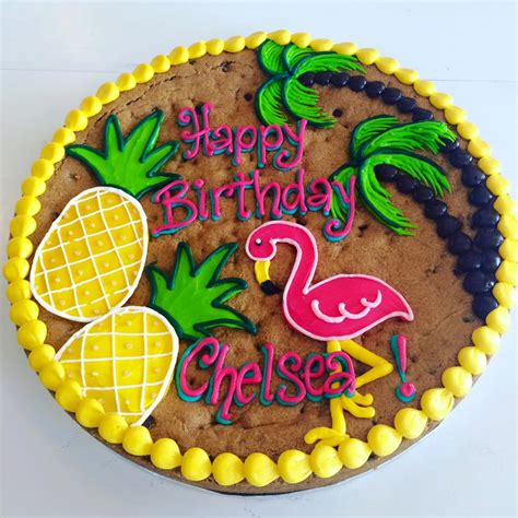 Tropical Flamingo And Pineapple Cookie Cake Hayley Cakes And Cookies Hayley Cakes And Cookies