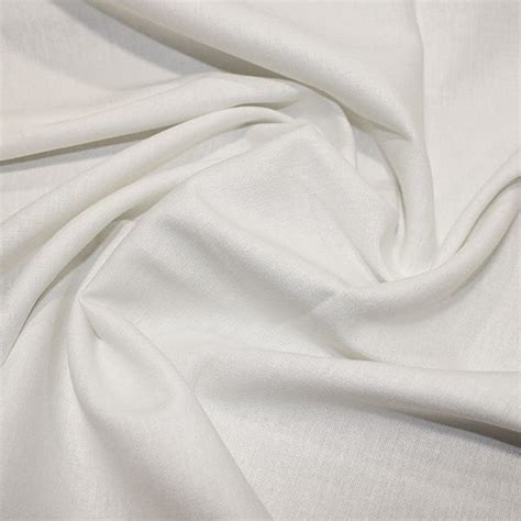 Stretch Linen Viscose Fabric White