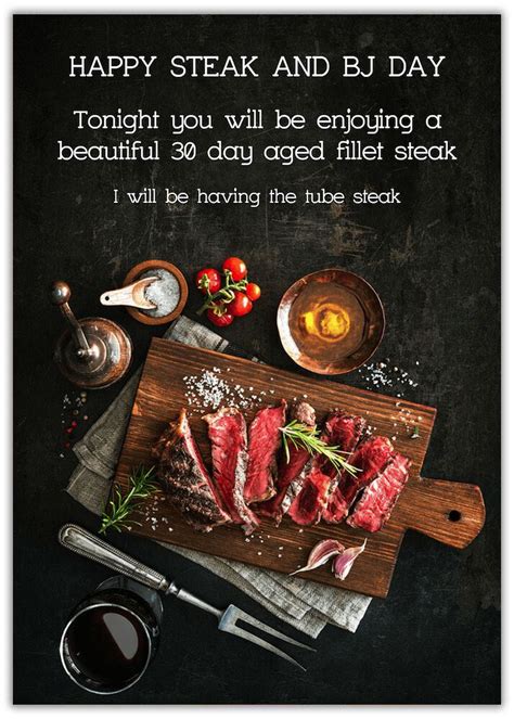 Tube Steak Funny Steak And Bj Day Card Twisted Ts