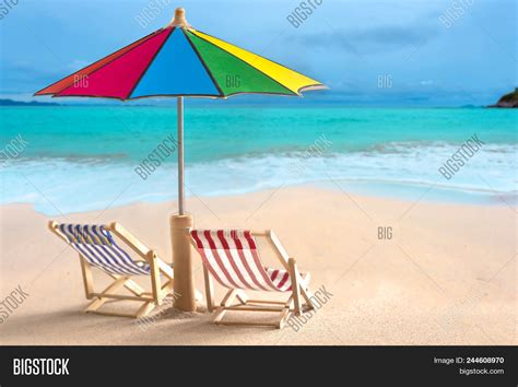 Beach Chairs Umbrella Image And Photo Free Trial Bigstock