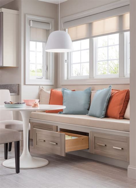 Banquette dining nooks are an extremely efficient use of space: 15 Kitchen Banquette Seating Ideas For Your Breakfast Nook
