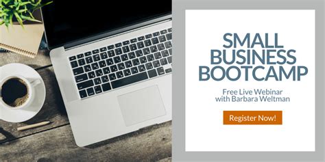 Announcing My Free Webinar Small Business Bootcamp Barbara Weltman