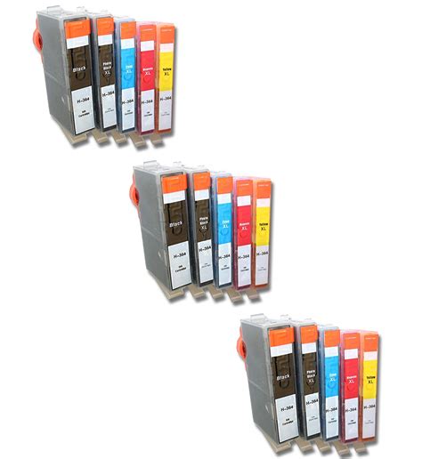 15 Xl 3 Full Sets Compatible Hp 364xl Printer Ink Cartridges