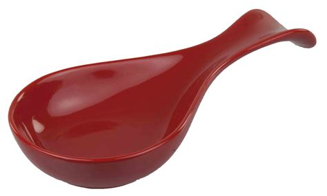 Home Basics Ceramic Spoon Rest Red