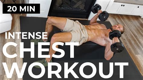 20 min intense chest workout at home dumbbells and push ups grow your chest tiff x dan