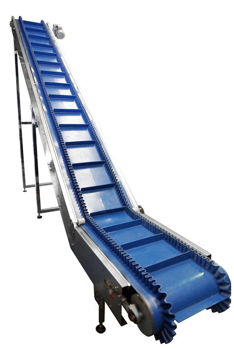 Iopak L Shape Inclined Cleated Belt Conveyor With Wave Edge Incline 1700