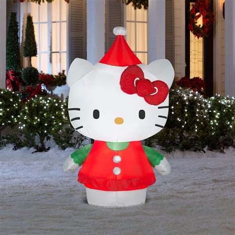 Gemmy Hello Kitty Airblown Christmas Light Up Inflatable 55 55 Ft