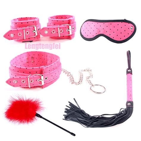 Bondage Set Sexy Toys Alternative Toys Handcuffs Feet Love Plush 5 Pcs