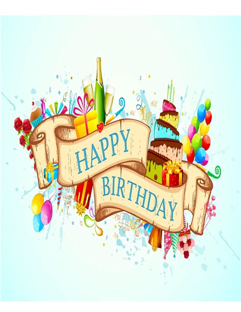 40 Free Birthday Card Templates Templatelab Happy Birthday Template