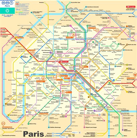Paris Rer And Metro Map With Sightseeings Hot Sex Picture