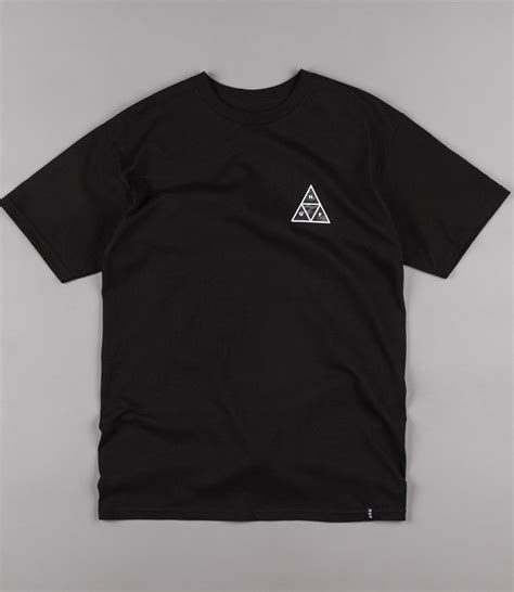 Huf Muted Military Triple Triangle T Shirt Black Flatspot