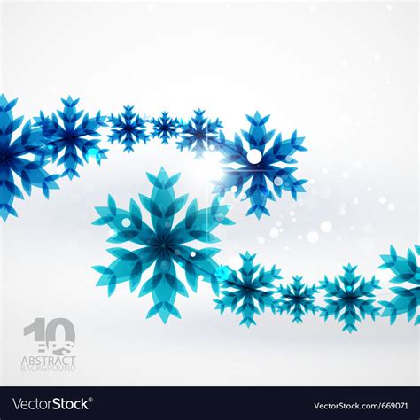 Blue Snowflake Abstract Background Royalty Free Vector Image