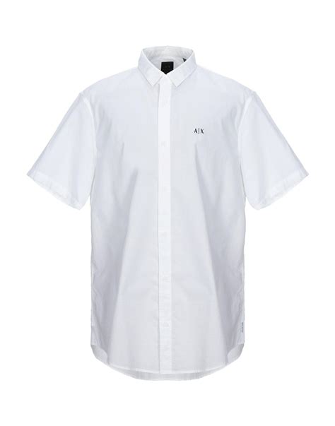 Armani Exchange Shirt In White For Men Lyst