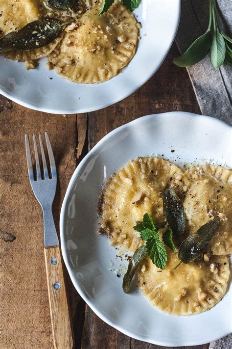 Smoked Ricotta Ravioli In Sage Butter Sauce Vibrant Plate
