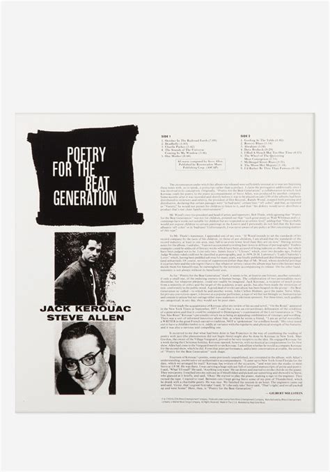 Jack Kerouac Steve Allen Poetry For The Beat Generation Exclusive Lp