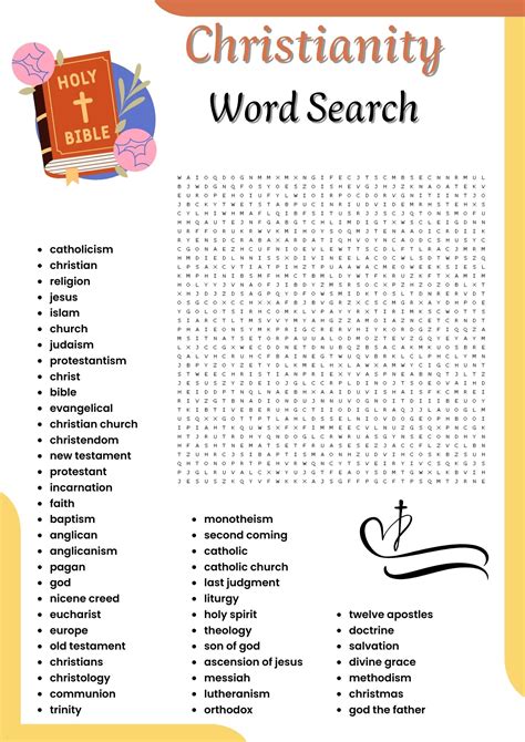 Christianity Word Search Puzzle Worksheet Activities For Kids Made By