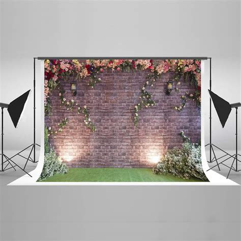 Xddja Polyester Fabric 7x5ft Brick Wall Photography Background Wedding