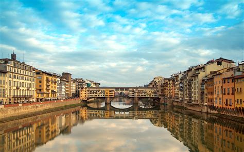 Cityscape Bridge Florence Italy Ponte Vecchio Hd Wallpapers