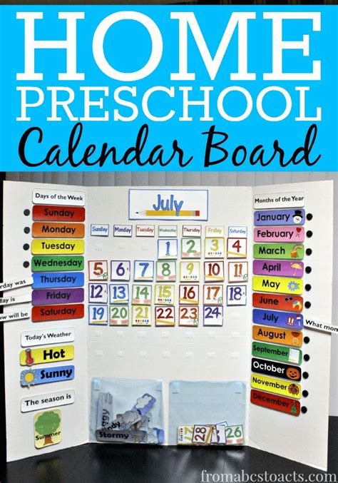 Make Your Own Diy Calendar Board For Home Preschool Its Super Simple