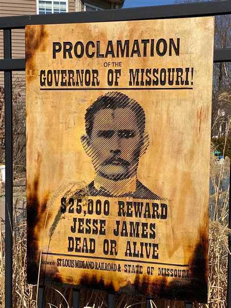 Jesse James Wanted Poster Engraving Etsy