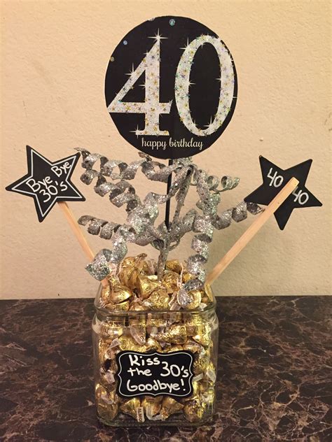 Centerpiece I Made For My Husbands 40th Birthday Party 40