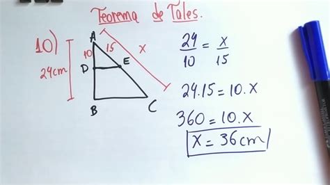 Teorema De Tales Exercício 11 Matemática Aplicada Youtube