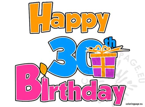 Happy 30th Birthday Clipart 10 Free Cliparts Download Images On