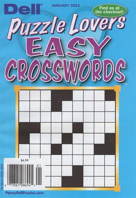 Dell Puzzle Lovers Easy Crosswords Puzzle Books Free Shipping