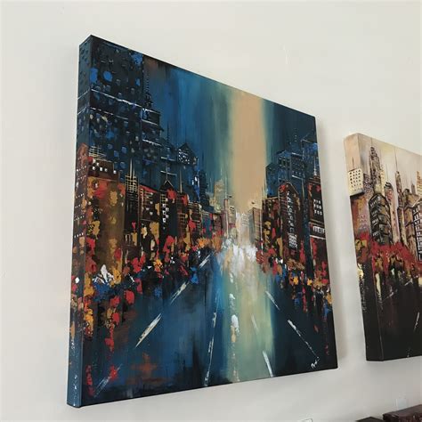 Buy Paintingslondon Abstract Night City Buy Paintings Original Art