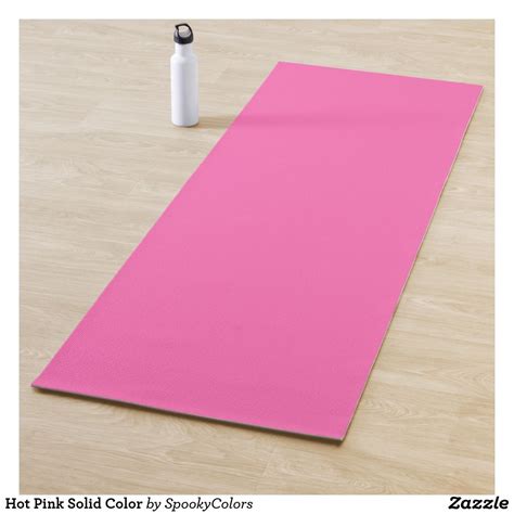 Hot Pink Solid Color Yoga Mat Zazzle In 2023 Hot Pink Solid Color Custom Yoga Mat