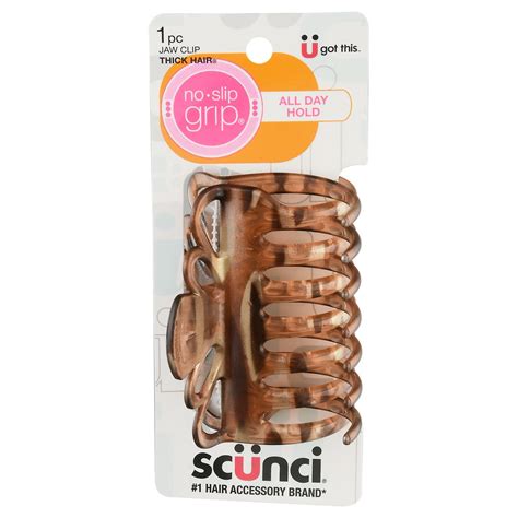 Scunci No Slip Grip Thick Hair Large Jaw Clip Assorted Colors Shop