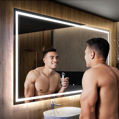 A Artforma 1200 X 800 Mm Illuminated Bathroom Mirror With Led Lights 96 Sized Customizable