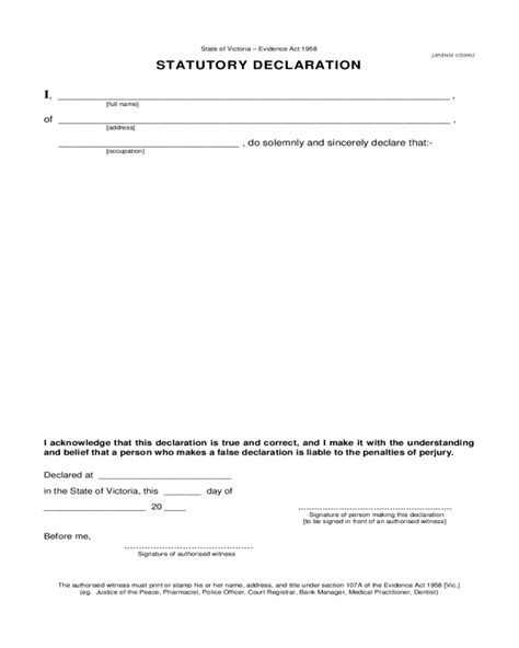 Identity Declaration Form Fillable Printable Pdf Forms Handypdf