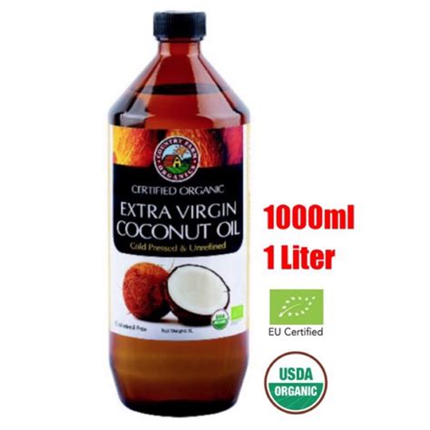 Organic Extra Virgin Coconut Oil 1000 Ml 1 Liter Cosway Country Farm Minyak Kelapa Dara Vco