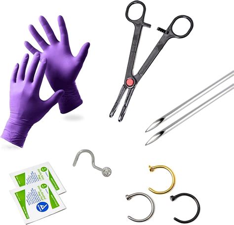 How To Use A Nose Piercing Kit Pro Steel Ear Nose Navel Body Piercing