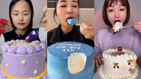 ASMR CREAMY CAKES Mukbang Compilation 먹방 吃播 Dessert Kwai Mukbang